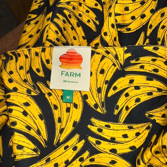 Farm Rio Banana One-Shoulder Midi Dress - Picture 14 of 16